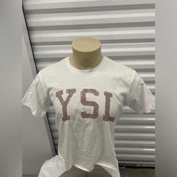 NWT YSL Logo Shirt Embroidered Logo on Sleeve MSRP 700.00 - Picture 1 of 7